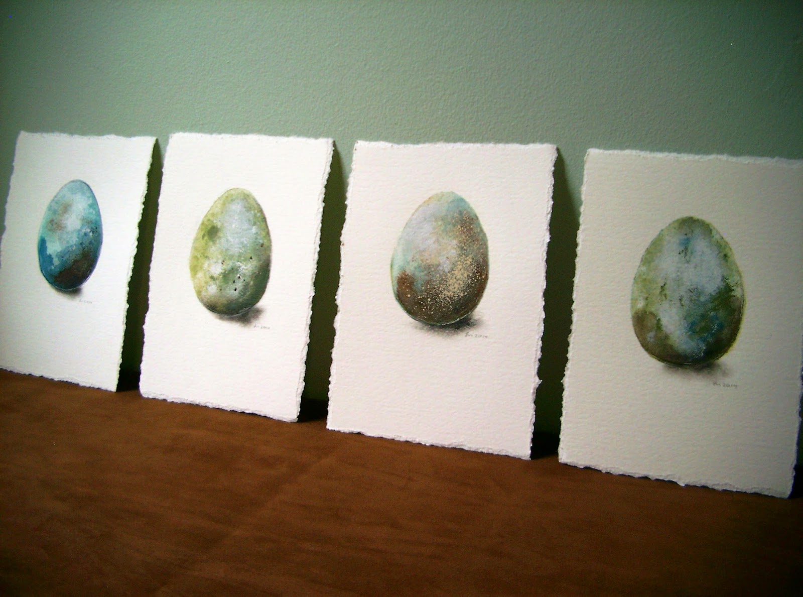 imaginary watercolor eggs ©linda nelson 2014