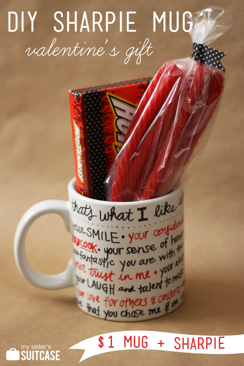 DIY Sharpie Mug Valentine Gift - My Sister's Suitcase - Packed with