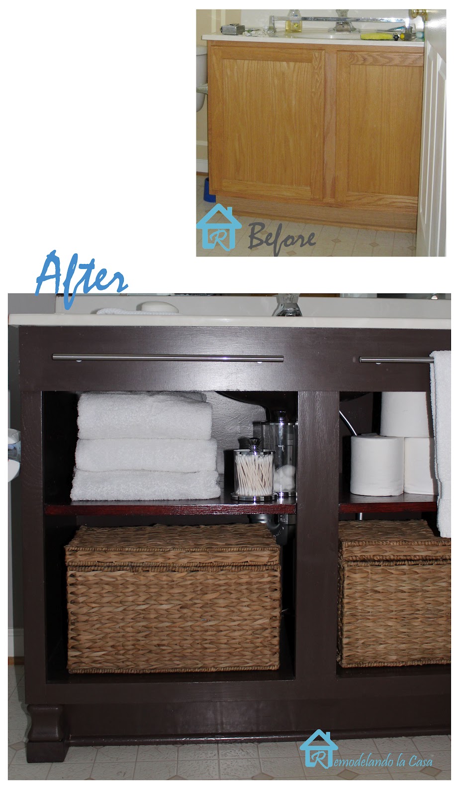 Remodelando la Casa: Builder's Grade Vanity Revamp!