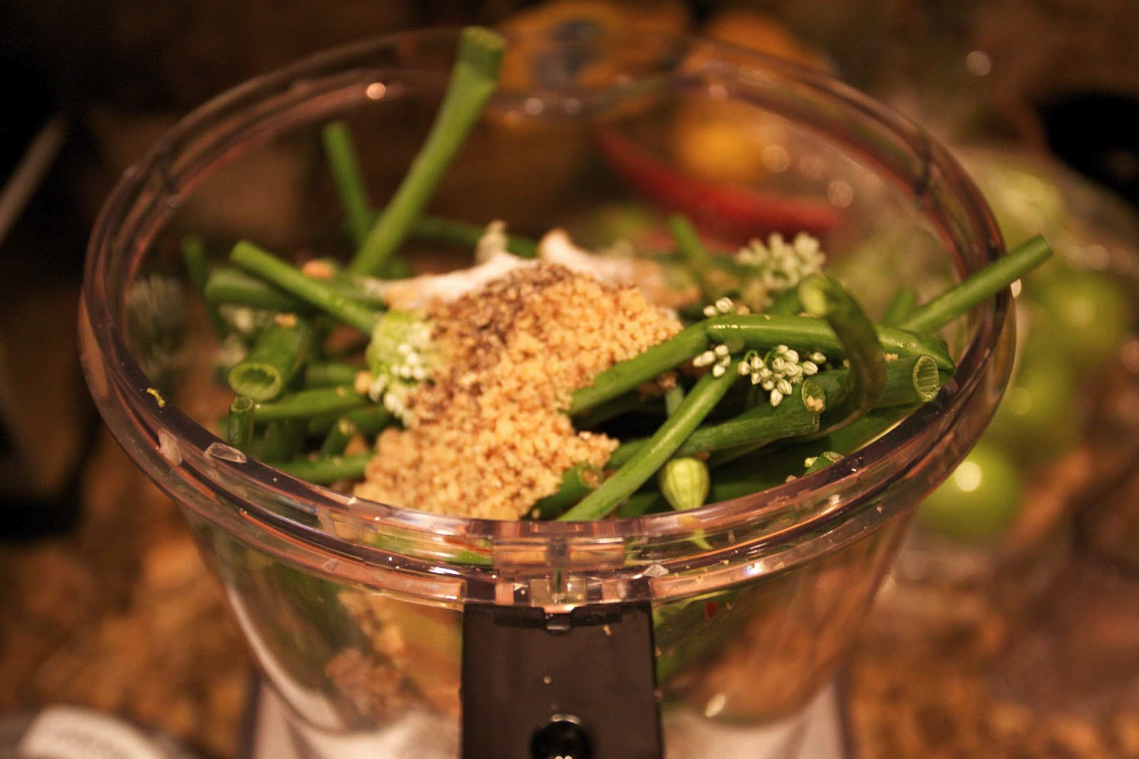 Onion Scape Pesto Pasta