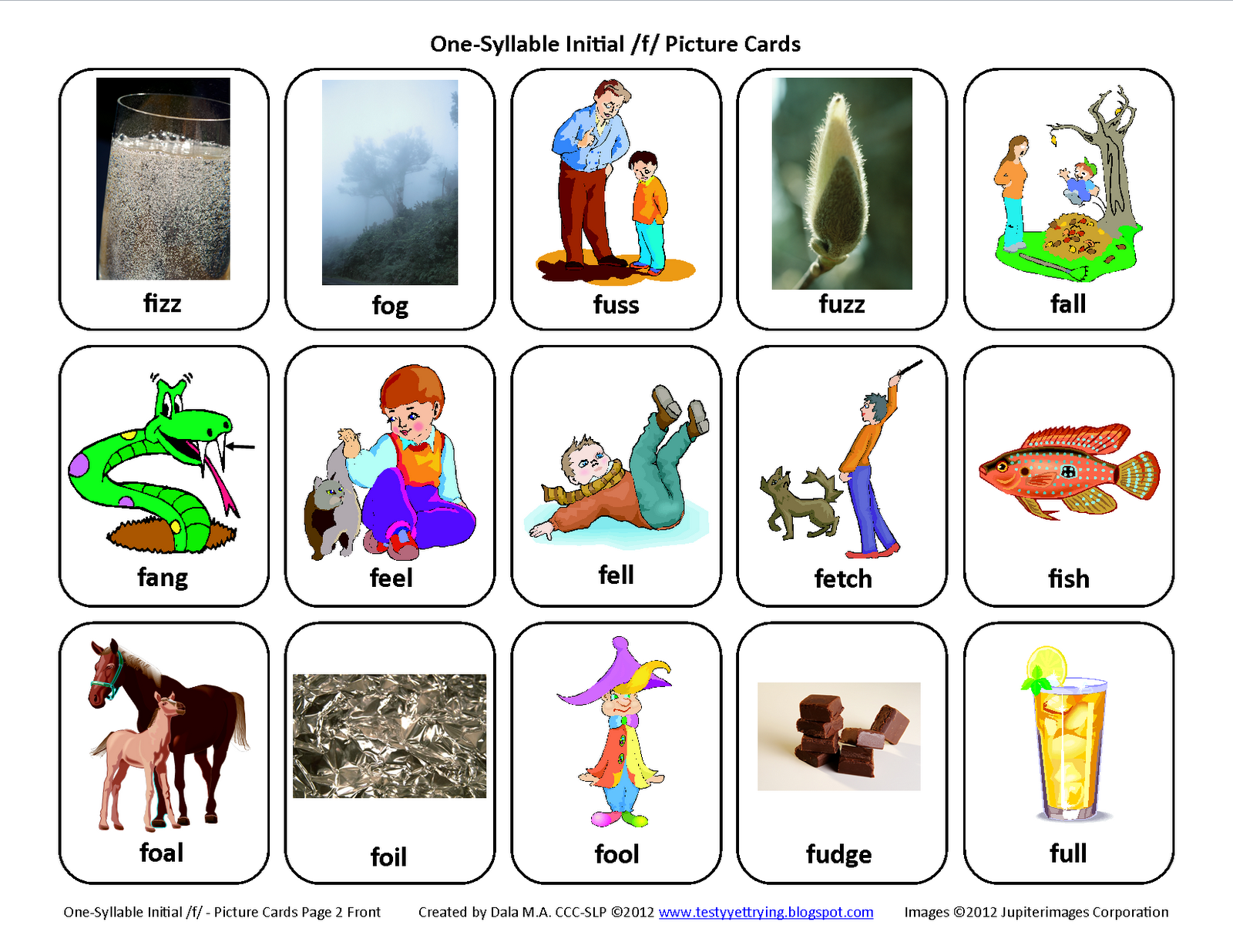 Testy Yet Trying Initial F Free Speech Therapy Articulation Picture Cards Testy Yet Trying Initial F Free Speech Therapy Articulation Picture Cards