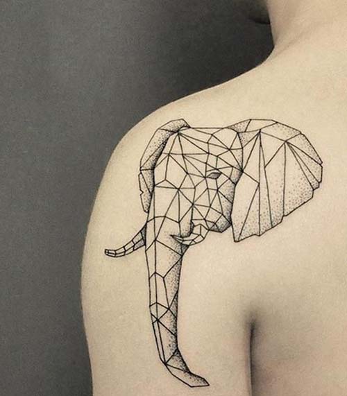 geometrik fil kadın omuz dövmeleri geometric elephant woman shoulder tattoos geometrik fil kadın omuz dövmeleri geometric elephant woman shoulder tattoos