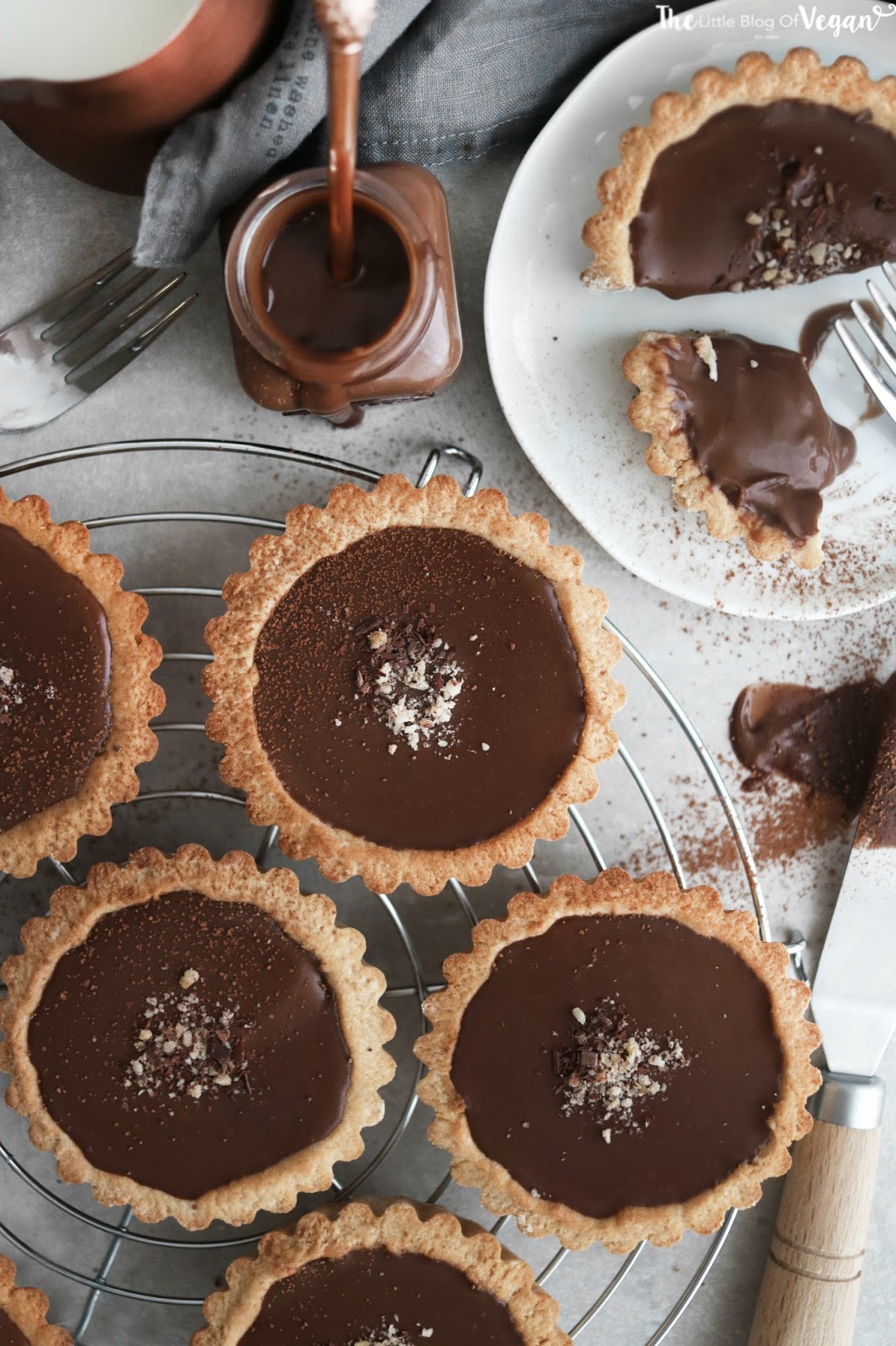 Chocolate and hazelnut tartlets recipe The Little Blog Of Vegan