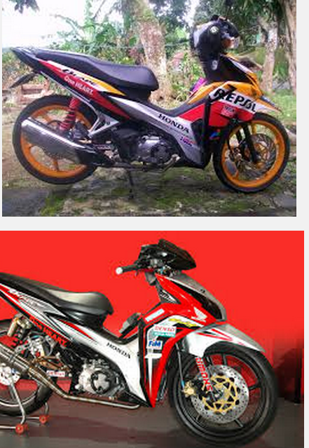 Modifikasi motor honda blade repsol ceper keren tahun 2010 