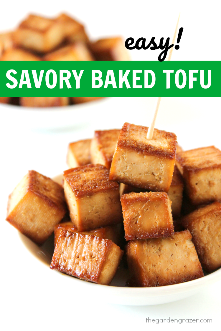 The Garden Grazer Easy Baked Savory Tofu