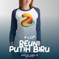 Sablon Kaos Reuni Sekolah SMP Tiga Dekade Kita Pernah Putih Biru Bersama