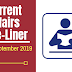 Current Affairs One-Liner: 19th September 2019