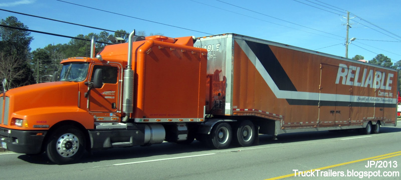TRUCK TRAILER Transport Express Freight Logistic Diesel Mack Peterbilt