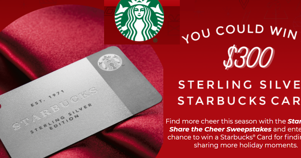Win a 300 Sterling Silver Starbucks Gift Card 500 Winners