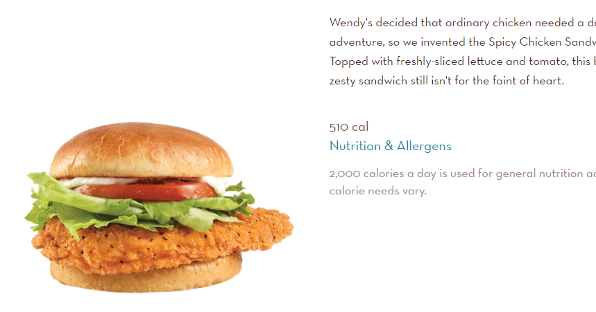 Fresh Fast Food Near You - Wendy's Menu with Price and ...