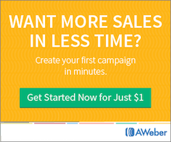 Aweber emailing - try it for 30 Days for only $1
