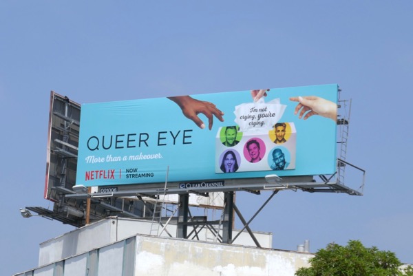 Queer Eye season 2 tissues billboard Beverly Boulevard Queer Eye season 2 tissues billboard