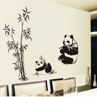 stiker dinding motif panda