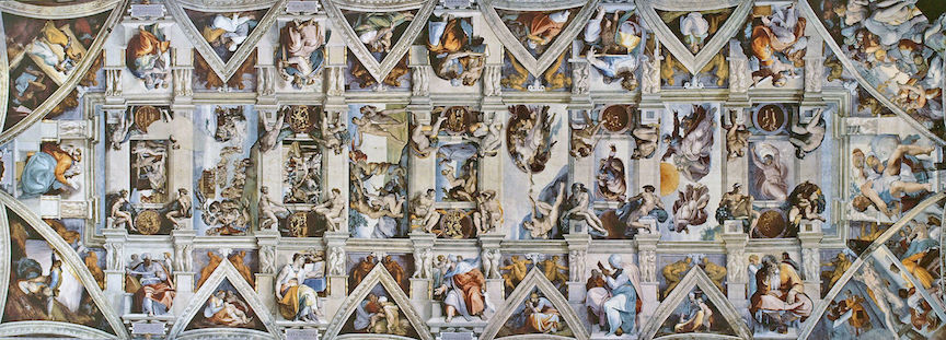 Sistine Chapel ceiling, painted 1508 to 1512 by Michelangelo Sistine Chapel ceiling, painted 1508 to 1512 by Michelangelo