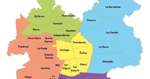 Mapas de Chile: Mapa de santiago de chile