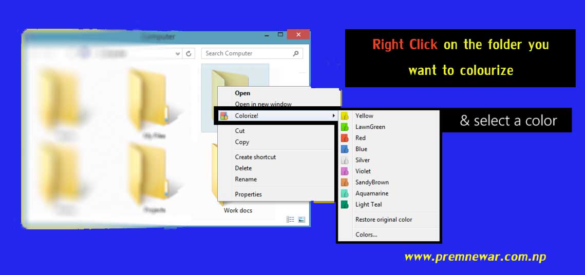 Premblog How to change the Colour of Folders in Windows