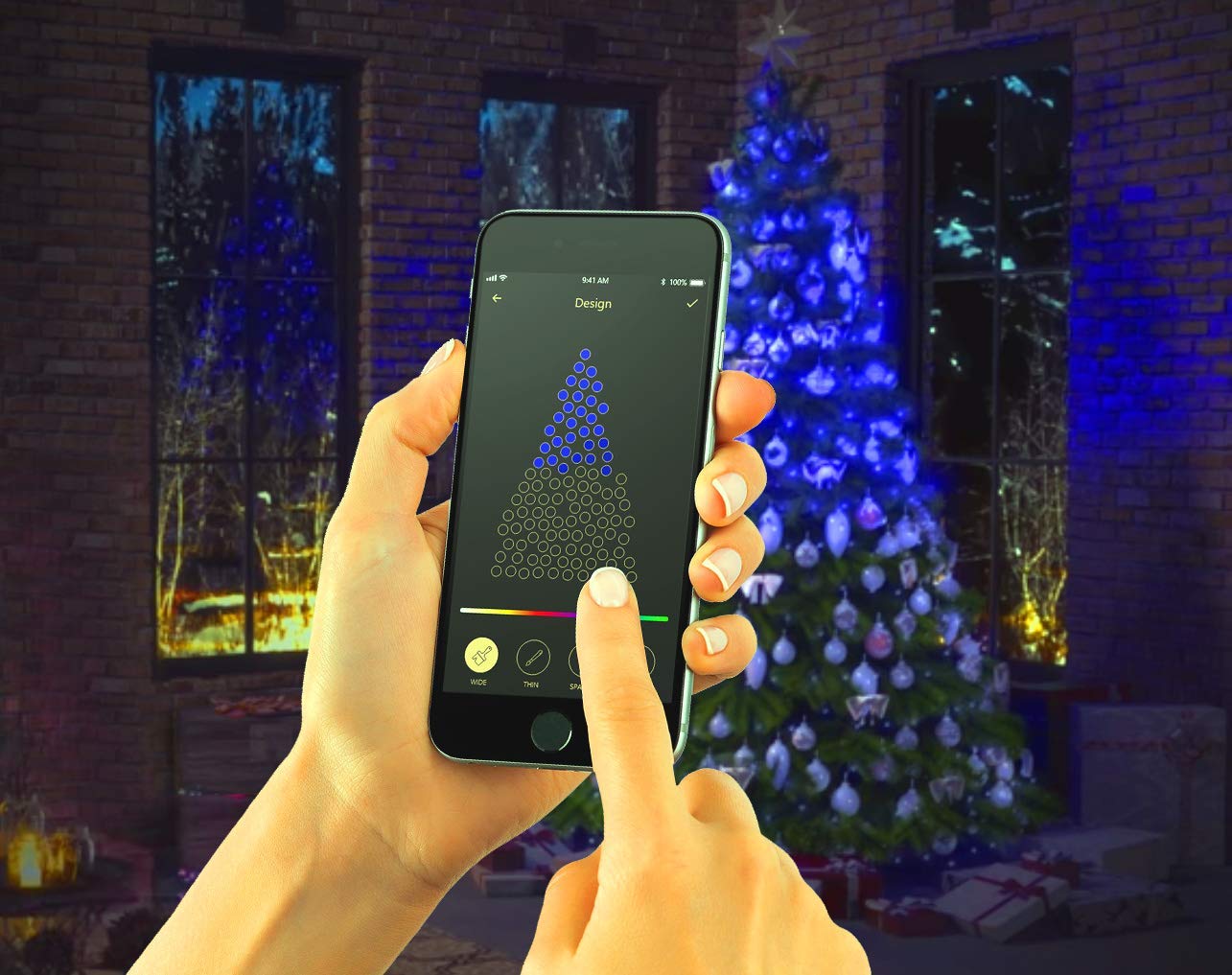 Details about   Christmas Tree Decoration Light Custom LED String Light Remote Control S0V3 