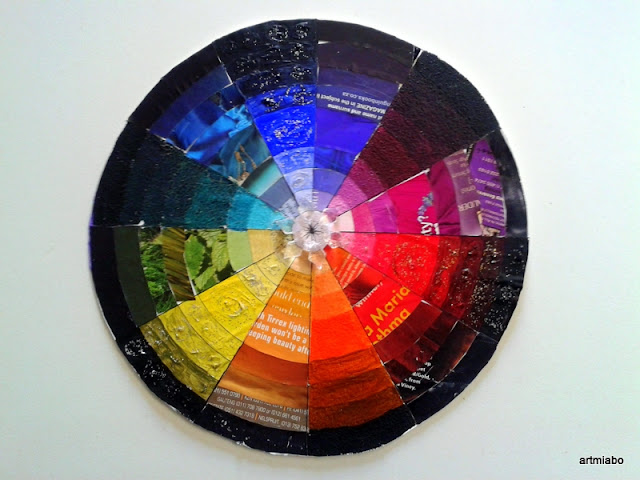 Colour wheel with magazine paper