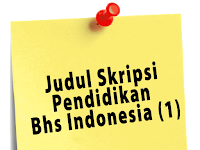 Contoh Skripsi Pendidikan Bahasa Dan Sastra Indonesia