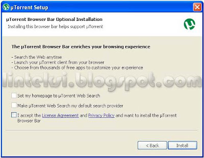 uTorrent Setup - Browser Bar