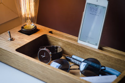Must Have Desk Organizers for You Edison Lamp Docking Station Desk Organizer