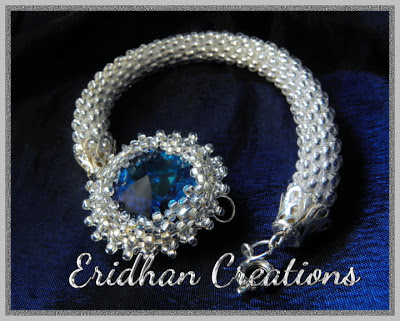 crystal beaded crochet bracelet