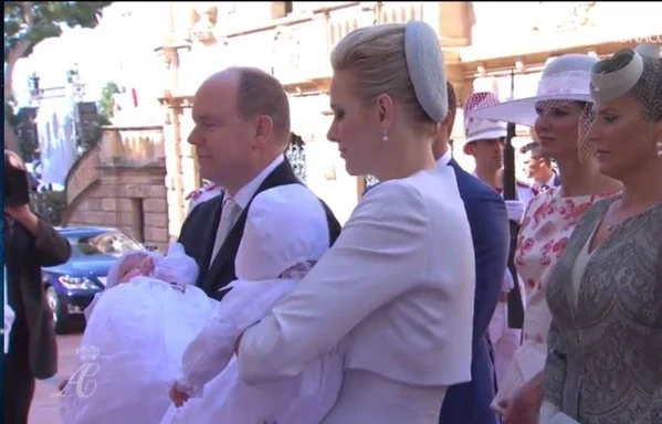 The baptism of the Princely Children of Prince Albert II and Princess Charlene, Hereditary Prince Jacques and Princess Gabriella,