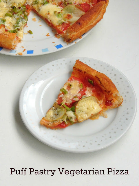 Puff pastry vegetarian Pizza