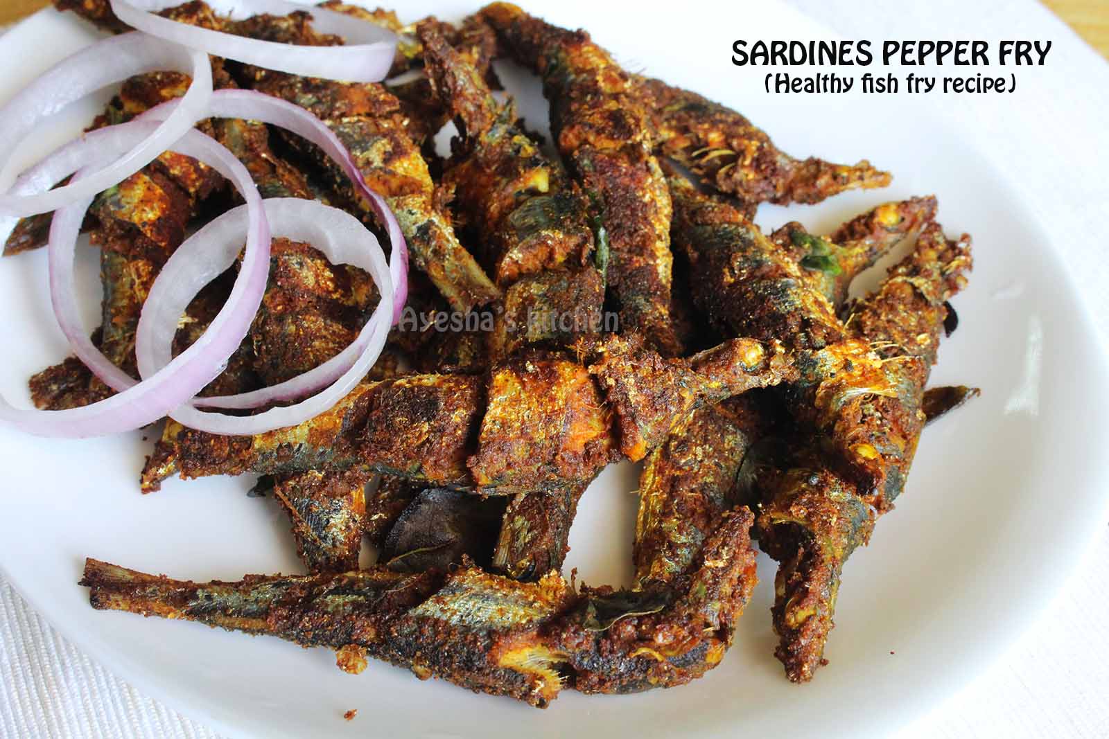 HEALTHY CRISPY FRIED FISH SARDINES PEPPER FRY