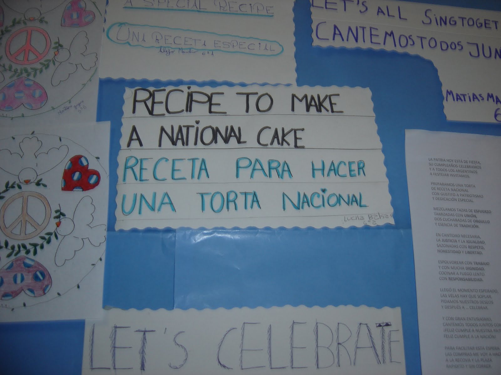 Blogs de la Escuela N°6 D.E. 10 Homenaje al 25 de Mayo en Inglés