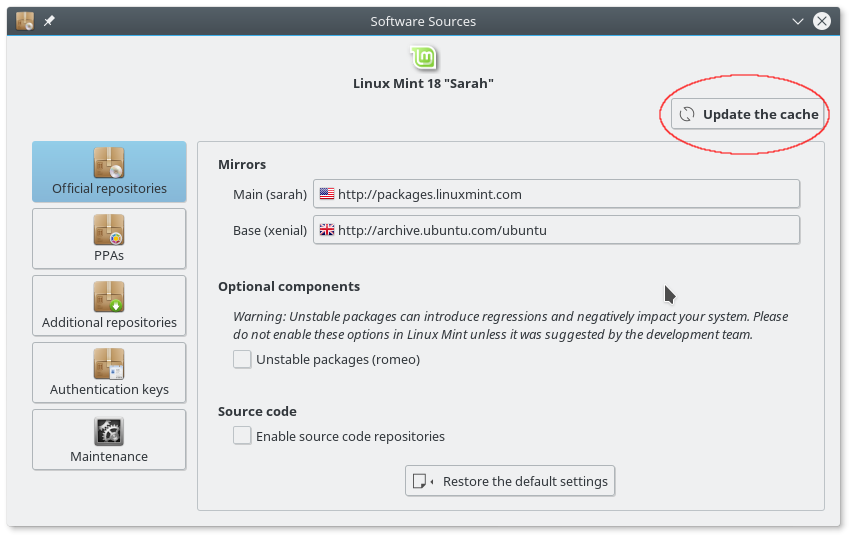 Репозиторий linux mint. Репозиторий linux mint
