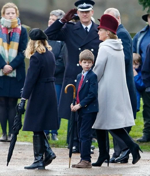 Queen Elizabeth II, Catherine, Duchess of Cambridge and Prince William, Duke of Cambridge, Prince Harry, Prince Charles, Prince of Wales, Sophie, Countess of Wessex and Lady Louise Windsor, James, Viscount Severn, Vice Admiral Sir Timothy Laurence, Prince Philip, Duke of Edinburgh and Princess Anne, Zara Phillips and Mike Tindall
