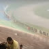 Conquista x Bahia: granizo, ‘rio’ nas arquibancadas e torcedor arrastado pela chuva