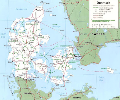 Dinamarca Mapa del País