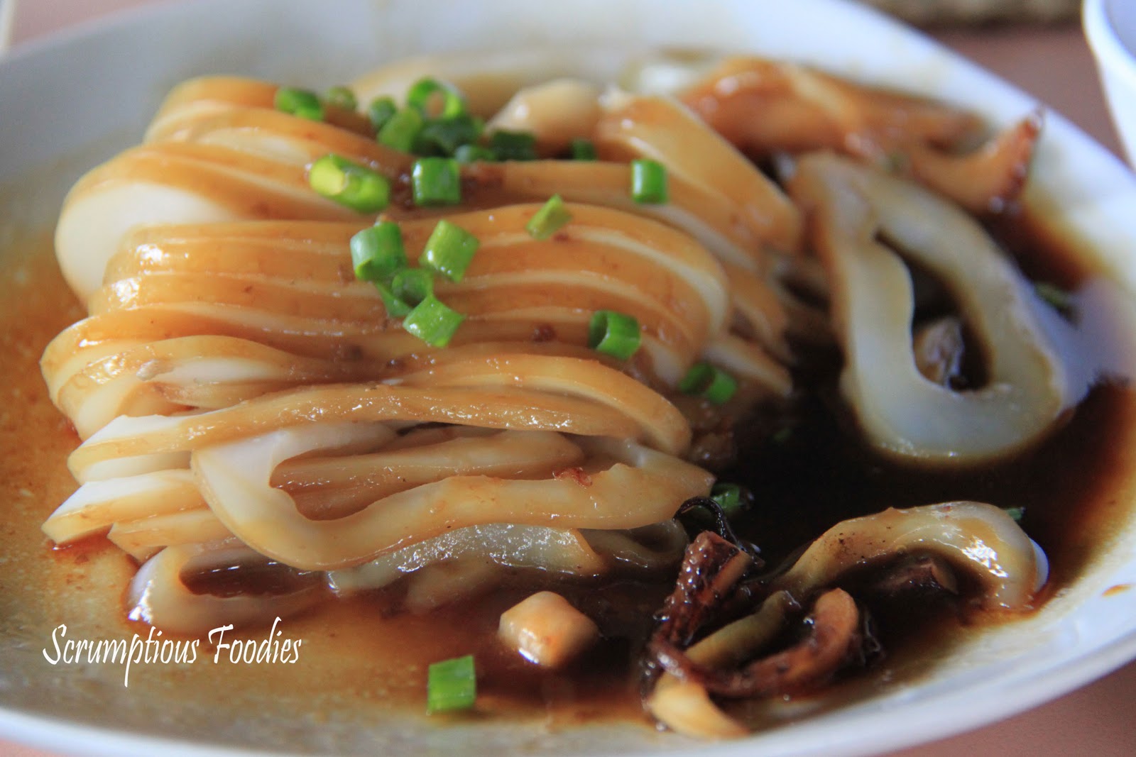 Thinly Sliced Squid in Sauce ~ Scrumptious Foodies