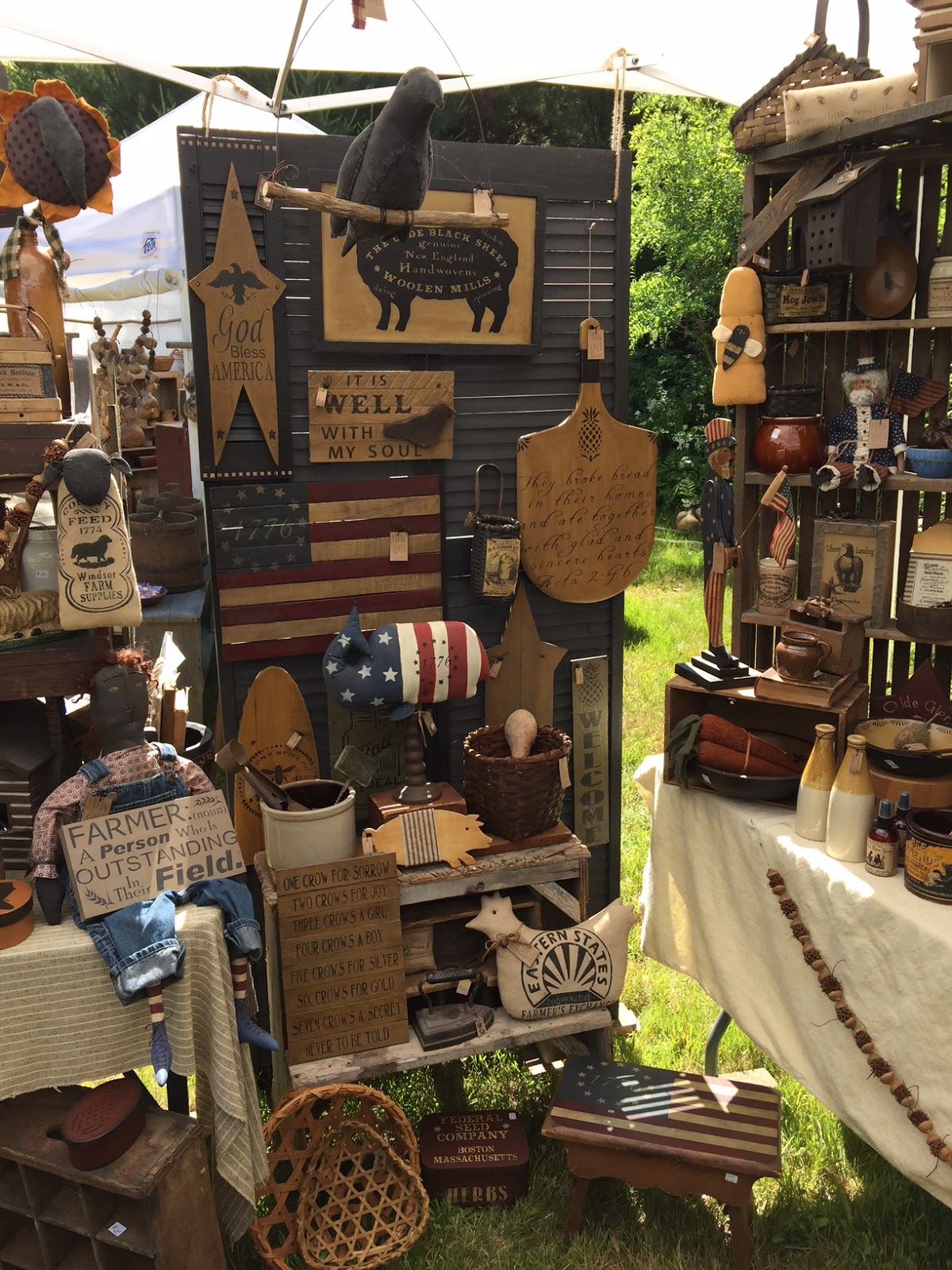 Sassafras Hill Primitives Blog Our Primitive Booth at Walker Homestead