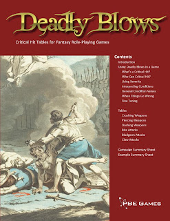 Deadly Blows - Critical Hit Tables for Fantasy Role-Playing Games