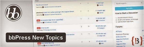 bbPress New Topics plugin for bbPress forum