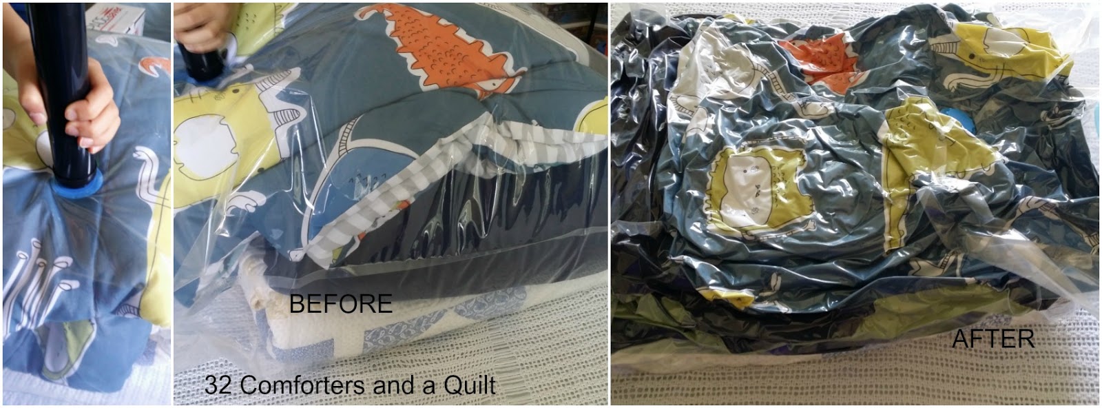 Temporary Waffle Saving Space With SpaceSaver Jumbo Vacuum Storage Bags