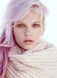 ombre hair, purple hair, pink hair, pastel hair, natalia zofia model, beauty photographer nyc
