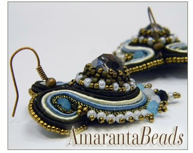 Jewelry -Winter Sea -Soutache Earrings