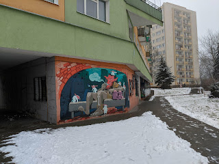 lublin city poland in the snow