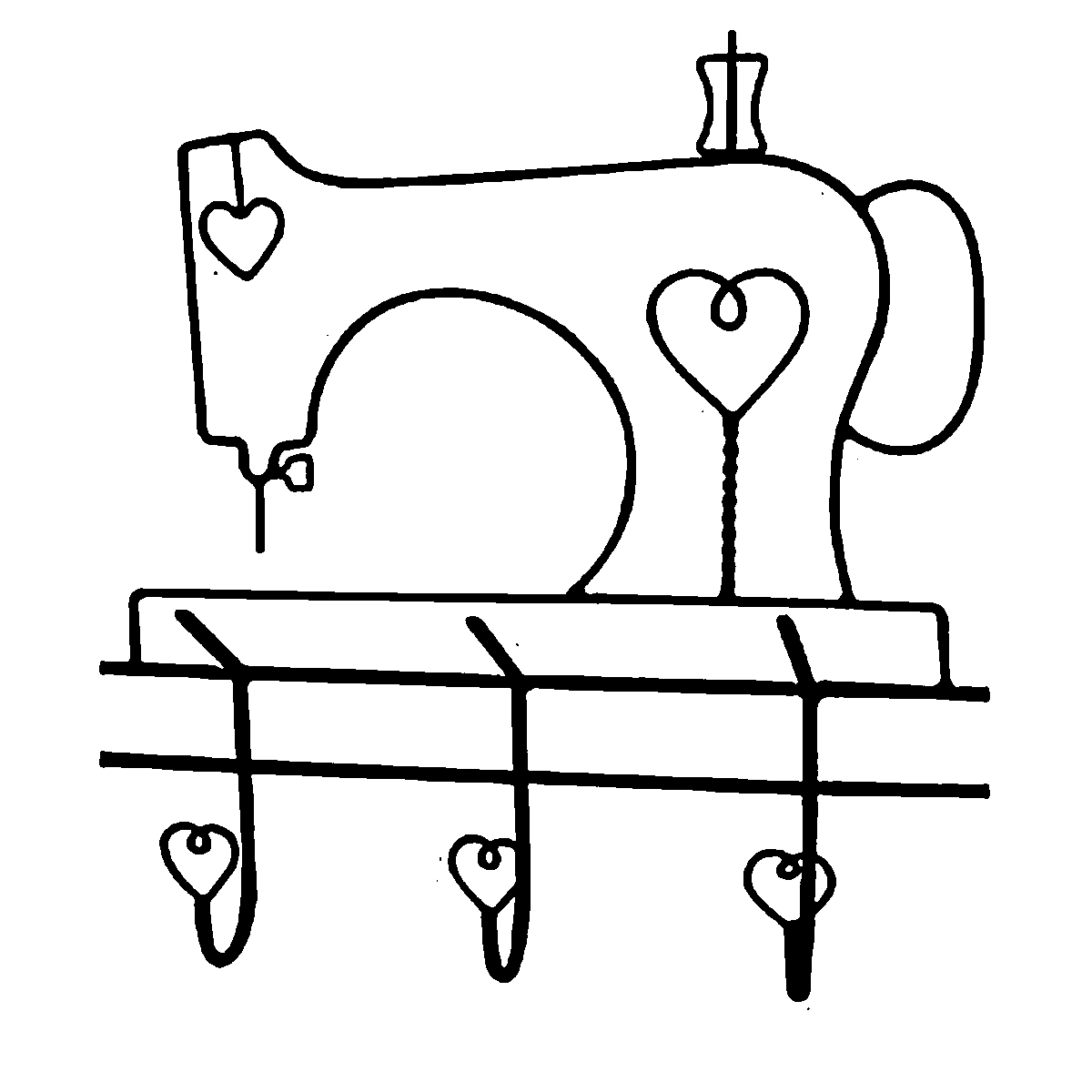riscos graciosos cute drawings máquinas de costura sewing machines