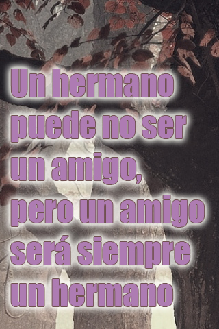 Un hermano puede no ser un amigo, pero un amigo será siempre un hermano Un hermano puede no ser un amigo, pero un amigo será siempre un hermano