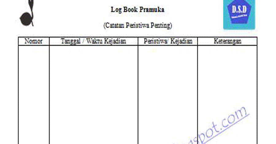 Buku Log (Log Book) Pramuka Dokumen Sekolah Dasar