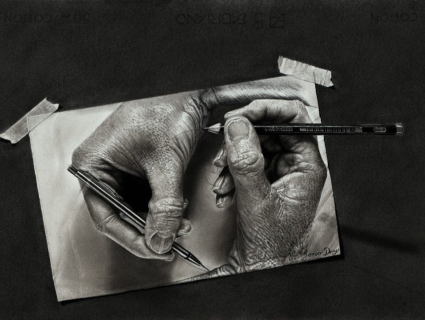 12-My-M-C-Escher-Tribute-Jono-Dry-Eyes-and-other-Black-and-White-Graphite-Realistic-Drawings-www-designstack-co