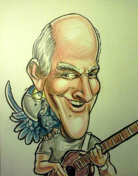 Caricatures and Ideas: Jimmy Buffet WIP