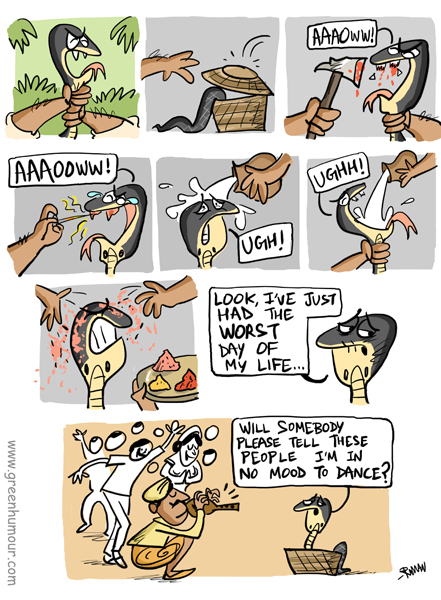 Green Humour: The Snake Torture Festival