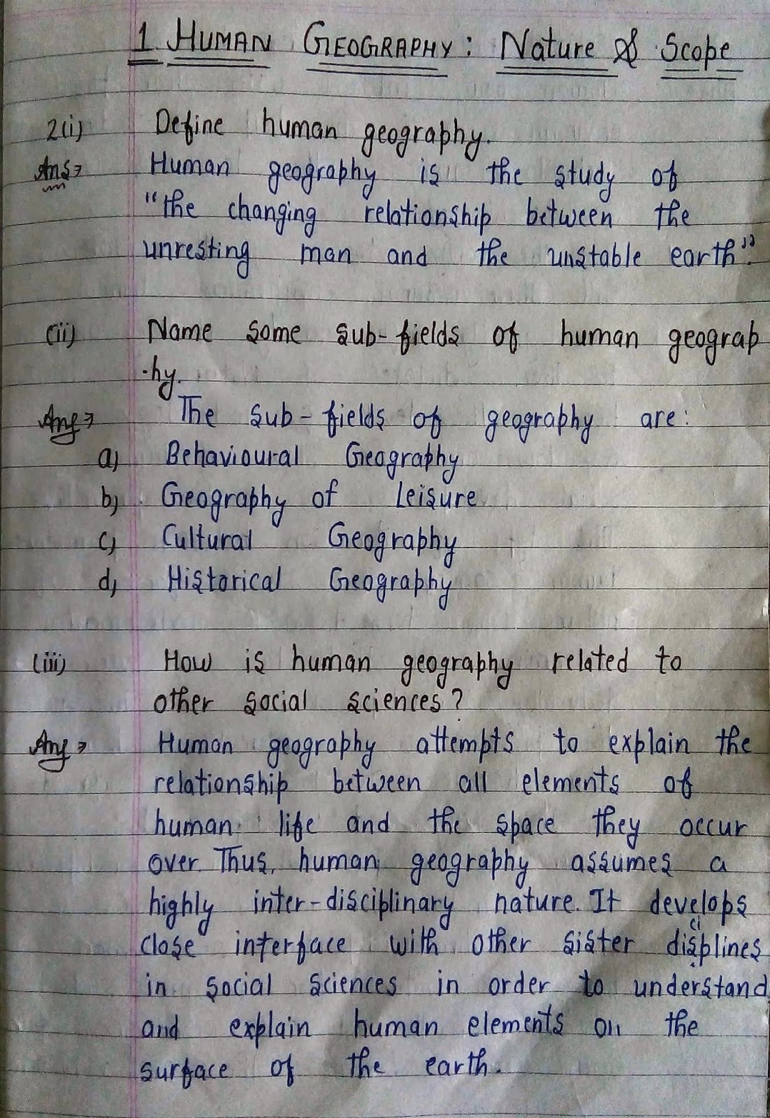 Human geography help nature and scope