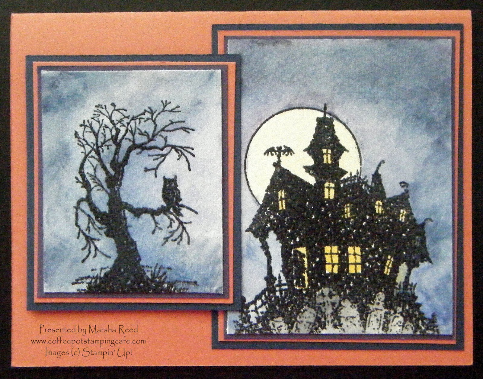 Coffee Pot Stamping Cafe: Kath's Halloween Card